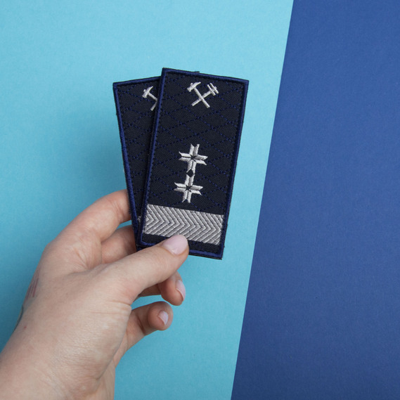 Chevron on Velcro Ukrzaliznytsia Epaulet Deputy Director 5x10 cm, фото 3