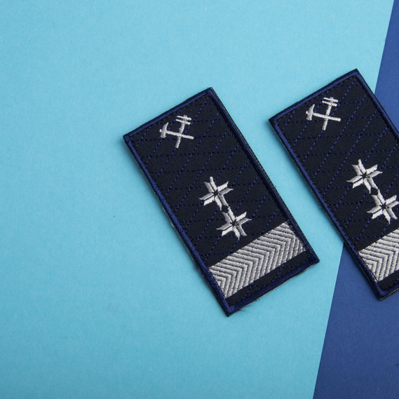 Chevron on Velcro Ukrzaliznytsia Epaulet Deputy Director 5x10 cm, фото 4