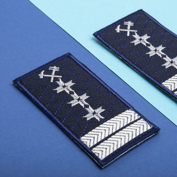 Шеврон на липучке Укрзализныця Погон менеджер, помощник директора, начальник отдела 5х10 см, фото 3