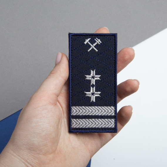 Chevron on velcro Ukrzaliznytsia Shoulder strap Head of sector, deputy head of department 5x10 cm, фото 3