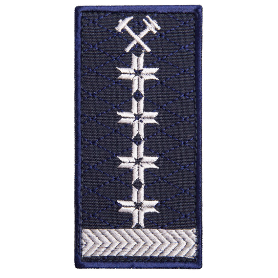 Chevron on velcro Ukrzaliznytsia Epaulette Middle management team 4 badges 5x10 cm, фото 1