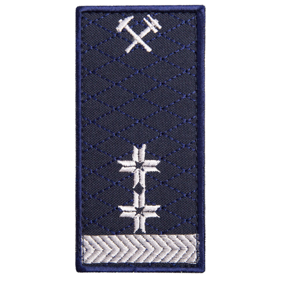 Шеврон на липучке Укрзалізниця Погон Средний руководящий состав 2 отличия 5х10 см, фото 1