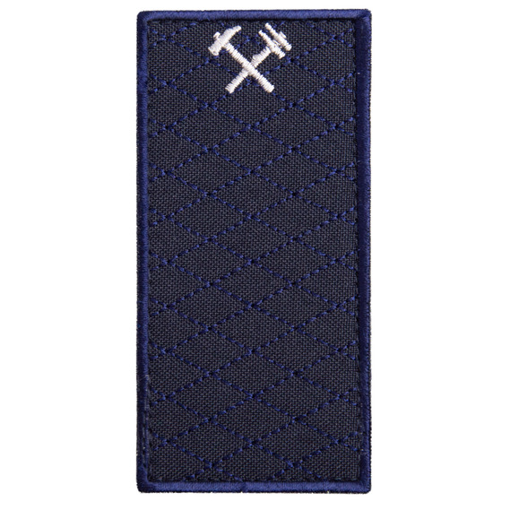 Шеврон на липучці Укрзалізниця Погон Молодший склад, вишитий патч 5х10 см, фото 1