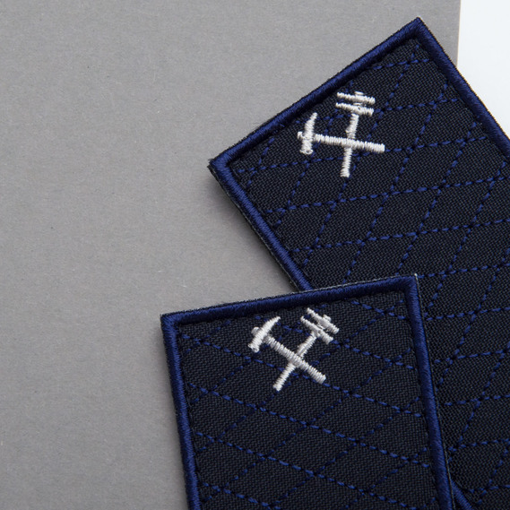 Шеврон на липучці Укрзалізниця Погон Молодший склад, вишитий патч 5х10 см, фото 4