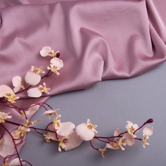 Тканина плательная атлас шовк Vanessa фрез, фото 3