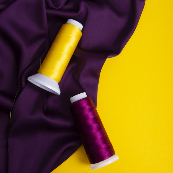 Тканина плательная атлас шовк Vanessa фіолет, фото 3