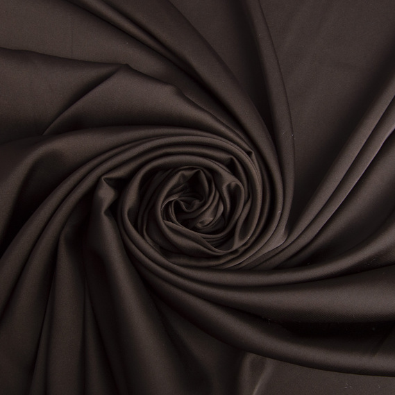 Тканина плательная атлас шовк Vanessa т/шокочино, фото 1
