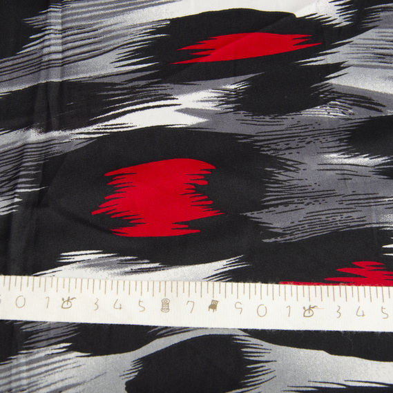 Ткань плательная атлас шелк Агния червона, фото 4