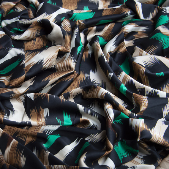 Dress fabric satin silk Agnia зелена, фото 2 Dress fabric satin silk Agnia зелена, фото 2