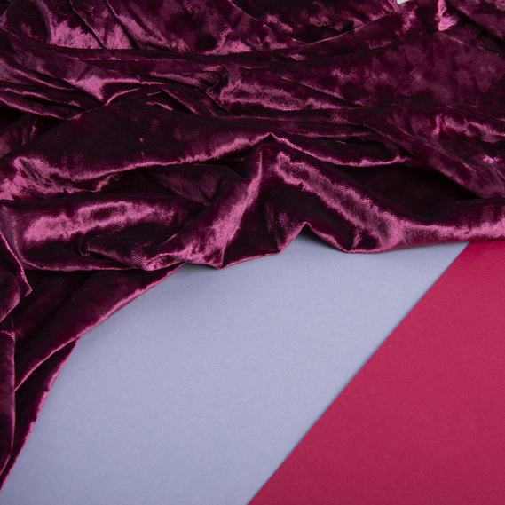 Fabric Velvet Li V-28 марсала, фото 3