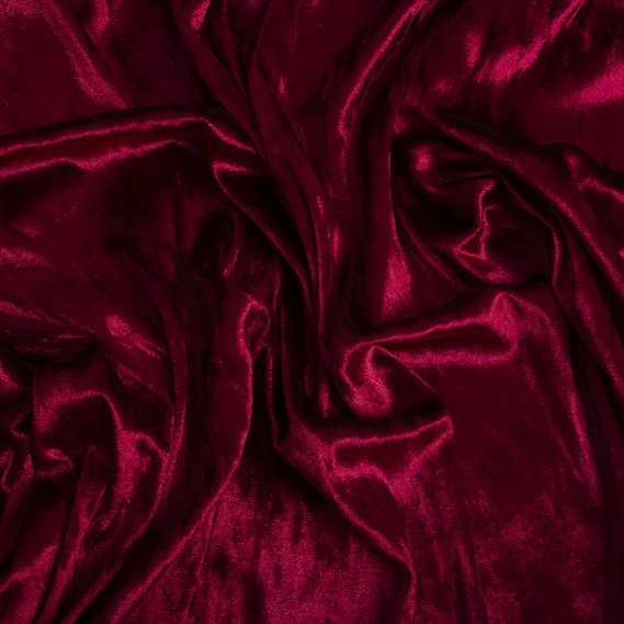 Ткань Бархат стрейч однотонный Li, ткань костюмная, плательная бархатная, велюр світла вишня, фото 2