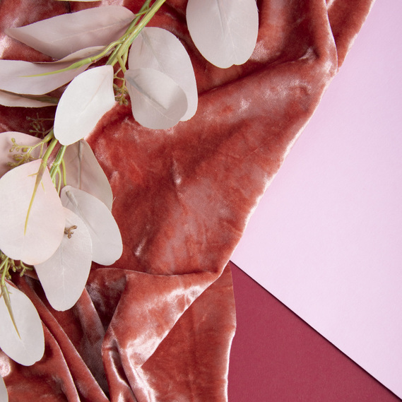 Ткань Бархат стрейч однотонный Li, ткань костюмная, плательная бархатная, велюр св/арахіс, фото 3