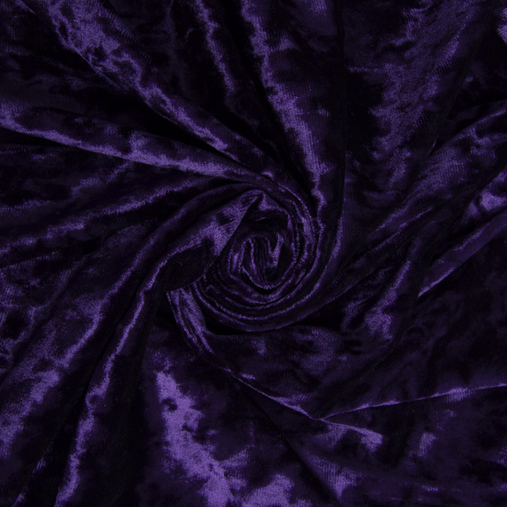 Ткань Бархат стрейч однотонный Li, ткань костюмная, плательная бархатная, велюр т/фіолет, фото 1