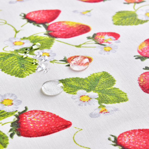 Скатертина з водовідштовхувальним просоченням IDEIA 140х170 см бавовна полуниця, фото 5