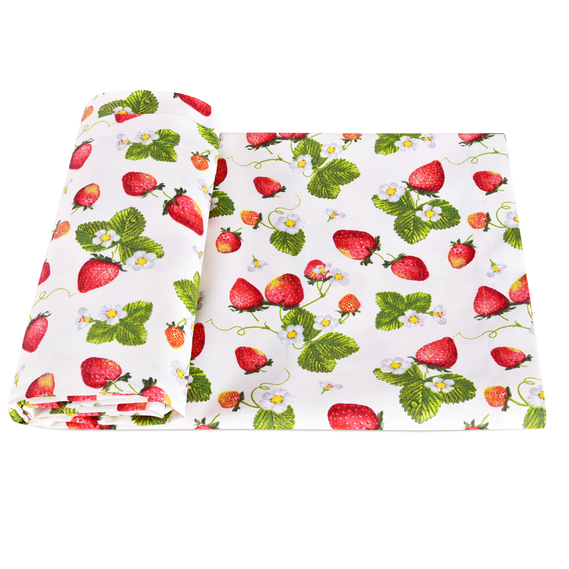 Скатертина з водовідштовхувальним просоченням IDEIA 140х170 см бавовна полуниця, фото 6