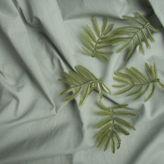 Тканина батист однотонна 145 см 74 гр/м2 бавовняна, натуральна для літніх суконь і блуз, сорочок, дитячого одягу полин, фото 3