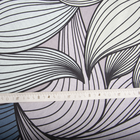 Тканина бязь ранфорс для постільної білизни 2,4 м флора папороть, фото 5