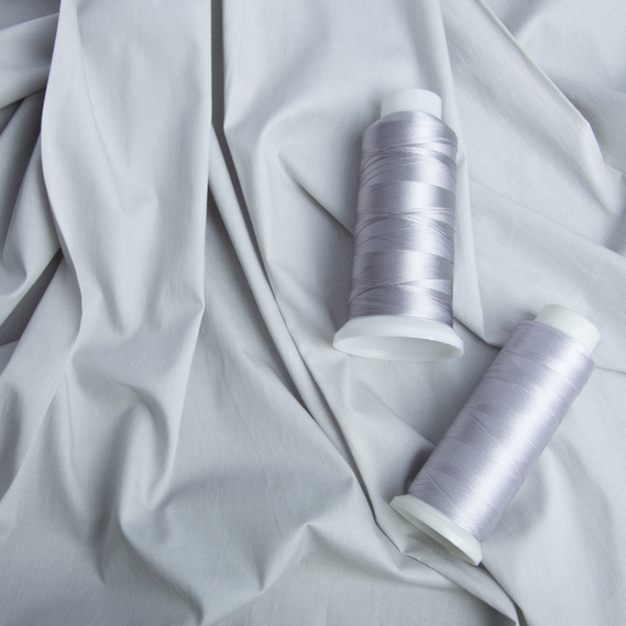 Тканина котон поплін світло сірий, фото 3