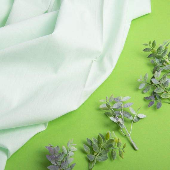 Ткань коттон поплин світла м`ята, фото 3