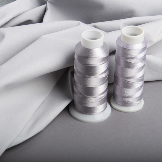 Тканина котон твіл стрейч св/сірий, фото 3