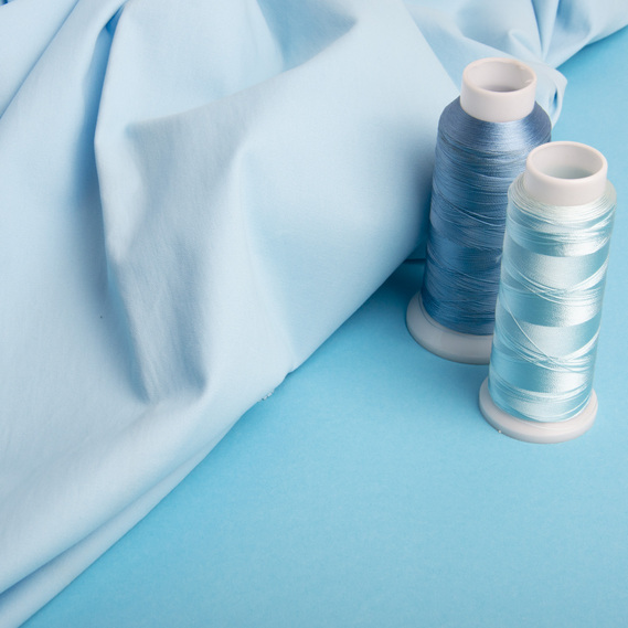 Cotton twill stretch fabric блакитний , фото 3