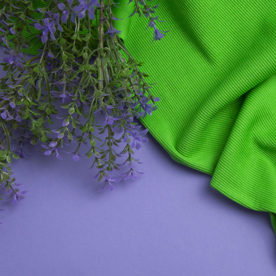 Тканина трикотажне полотно Кашкорсе 300 г/м2 салат, фото 3