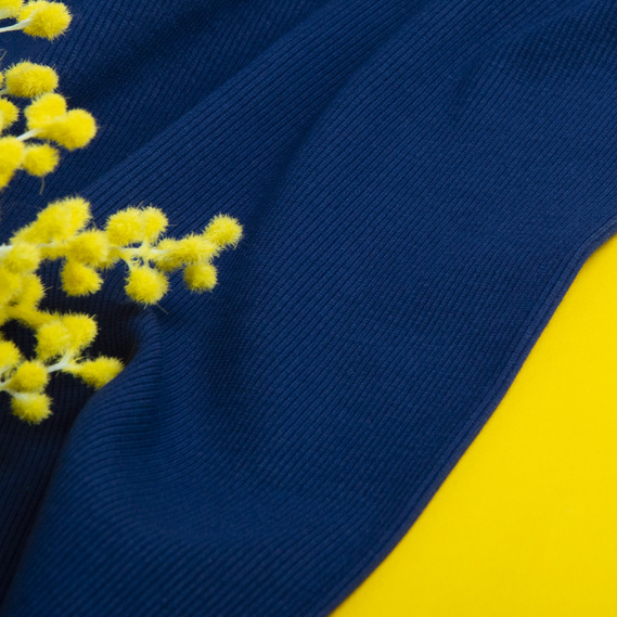 Тканина трикотажне полотно Кашкорсе 300 г/м2 синє, фото 3