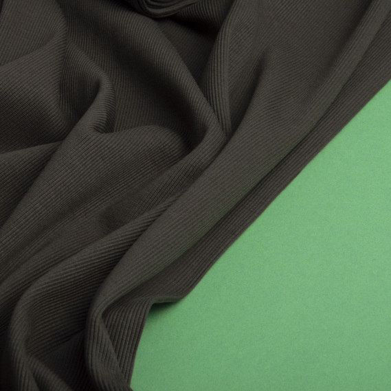 Тканина трикотажне полотно Кашкорсе 300 г/м2 т/хакі, фото 3