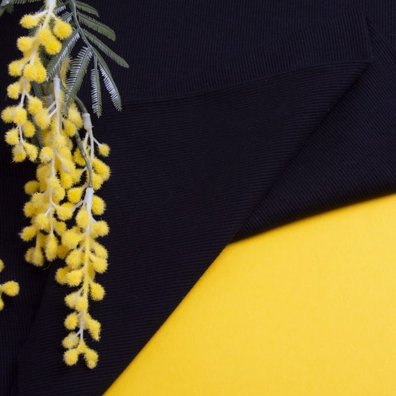 Тканина трикотажне полотно Кашкорсе 300 г/м2 чорне , фото 3