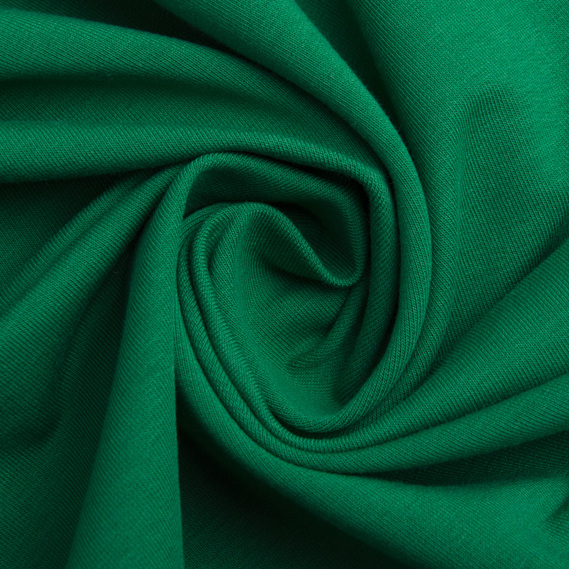 Тканина трикотаж двонитка щіл.230 г/м2 зелений , фото 1