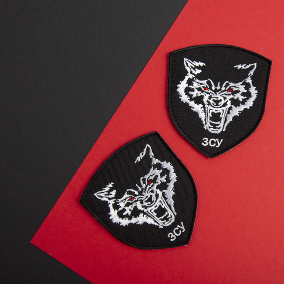 Шеврон нашивка на липучці Вовк ЗСУ 7х9 см, фото 3