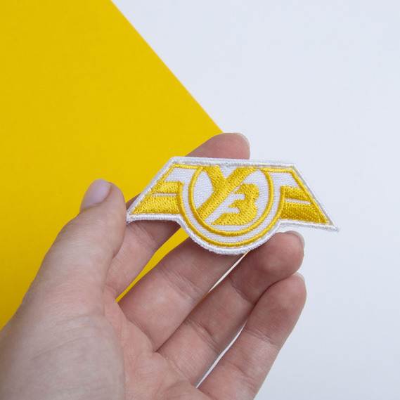 Шеврон нашивка на липучке УЗ Укрзалізниця, вышитый патч 3х7 см біла, фото 2