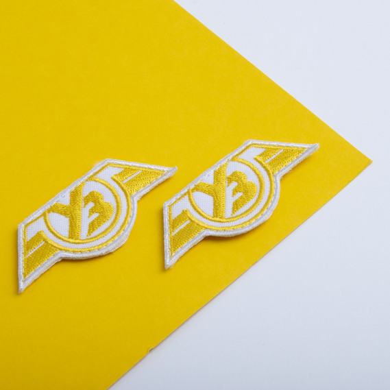 Шеврон нашивка на липучке УЗ Укрзалізниця, вышитый патч 3х7 см біла, фото 3