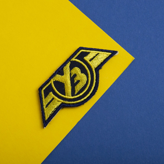 Шеврон нашивка на липучці УЗ Укрзалізниця, вишитий патч 3х7 см чорна, фото 3