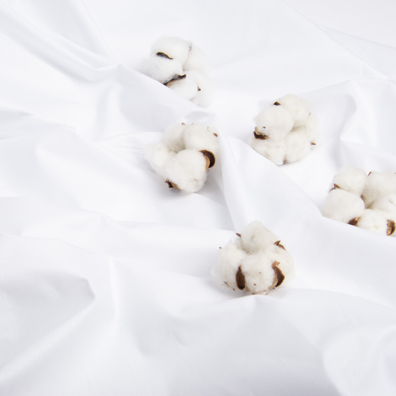 Ткань бязь ранфорс для постельного белья, хлопок 130 гр/м2, 240 см v-01 білий, фото 3