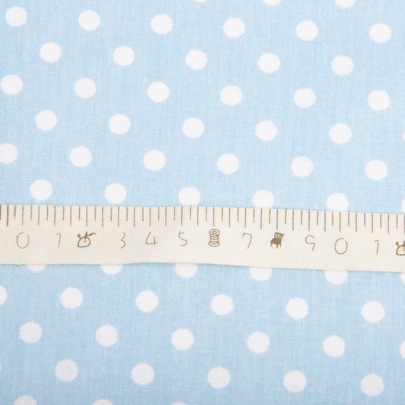 Тканина бязь ранфорс для постільної білизни 2,4 м V-G1590/5 горох блакитний, фото 4