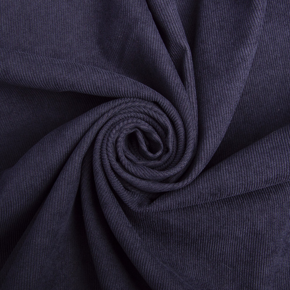 Ткань вельвет микро однотонный темно синій, фото 1