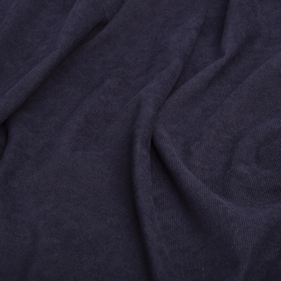 Ткань вельвет микро однотонный темно синій, фото 3
