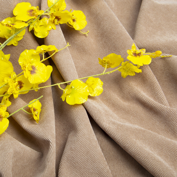 Тканина вельвет мікро однотонний беж, фото 3