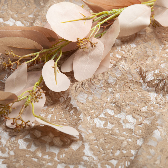 Ткань гипюр Madlen капучино, фото 3 Ткань гипюр Madlen капучино, фото 3