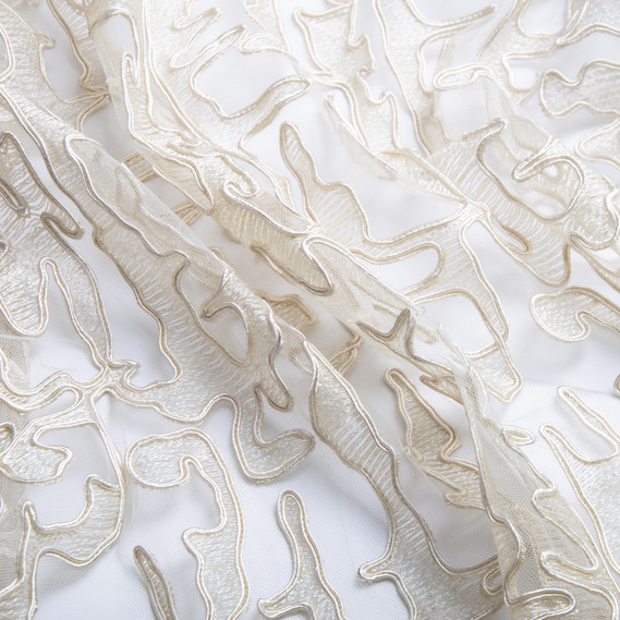 Ткань гипюр ДАЛЛАС беж, фото 2 Ткань гипюр ДАЛЛАС беж, фото 2
