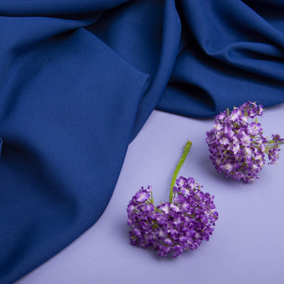 Тканина костюмна габардин 150 см 155 г/м2 для костюмів, уніформи, брюк, спідниць, жакетів, суконь, декору електрик, фото 3