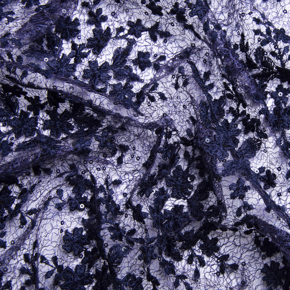 Ткань Гипюр Иоланта т/синій, фото 2 Ткань Гипюр Иоланта т/синій, фото 2