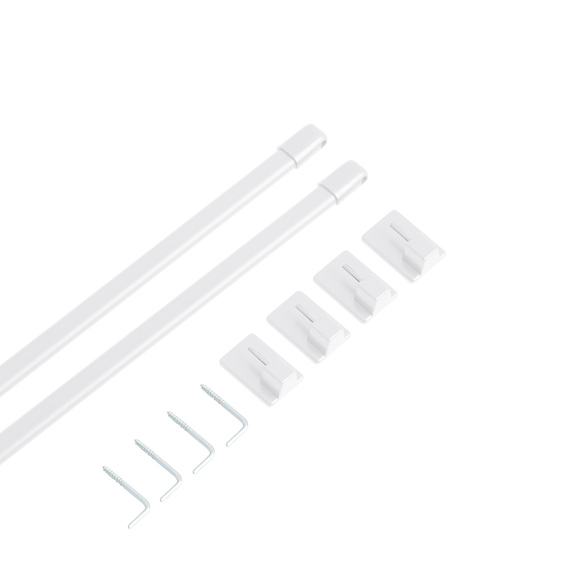 Карниз міні розсувний 60 см (пара)  білий, фото 1 Карниз міні розсувний 60 см (пара)  білий, фото 1