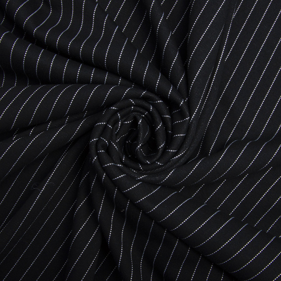 Ткань Трикотаж Полоска чорний, фото 1