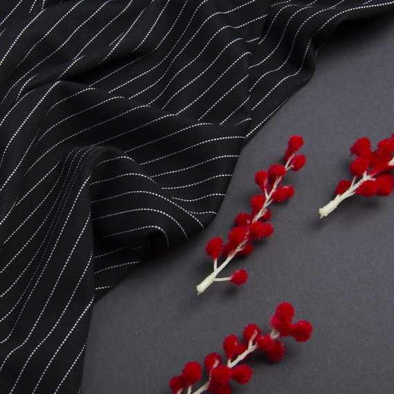 Ткань Трикотаж Полоска чорний, фото 3