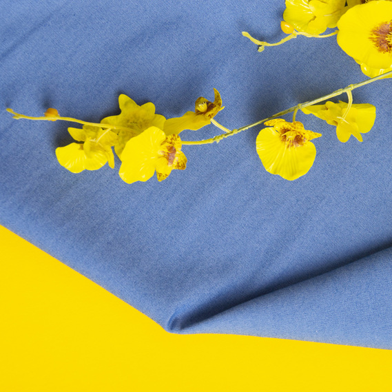 Ткань джинс стрейч лайт світлий денім, фото 3