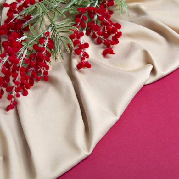 Ткань джинс стрейч лайт беж, фото 3