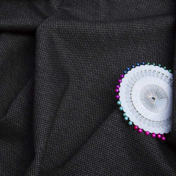 Тканина трикотаж Арнела чорний, фото 3