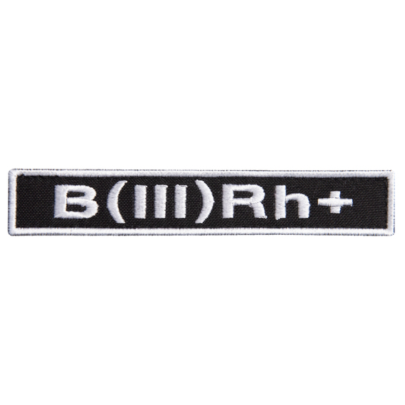 Шеврон нашивка на липучке Группа крови черный 3+ 2х12 см, фото 1 Шеврон нашивка на липучке Группа крови черный 3+ 2х12 см, фото 1